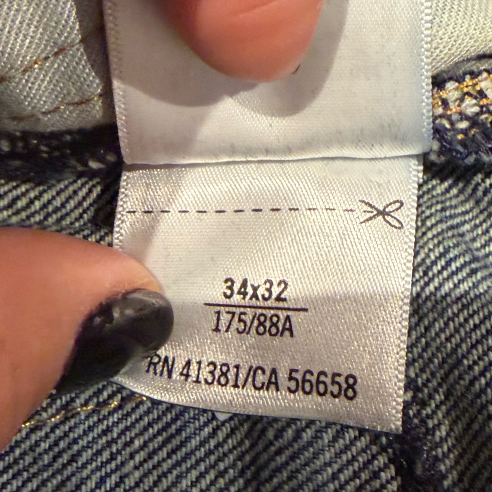 Polo by Ralph Lauren Men's Relaxed Fit Distressed Jeans - Dark Blue - Picture 7 of 7